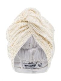 Maryjane Claverol Faux Pearl Beaded Turban at Farfetch